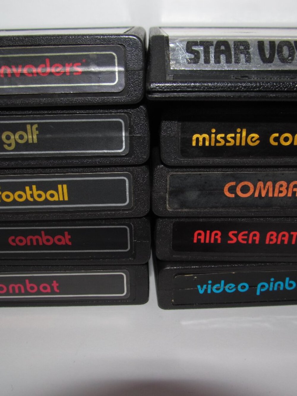 Atari 2600 Game Cartridges Lot of 10 Space Invaders Star Voyager Video Pinball